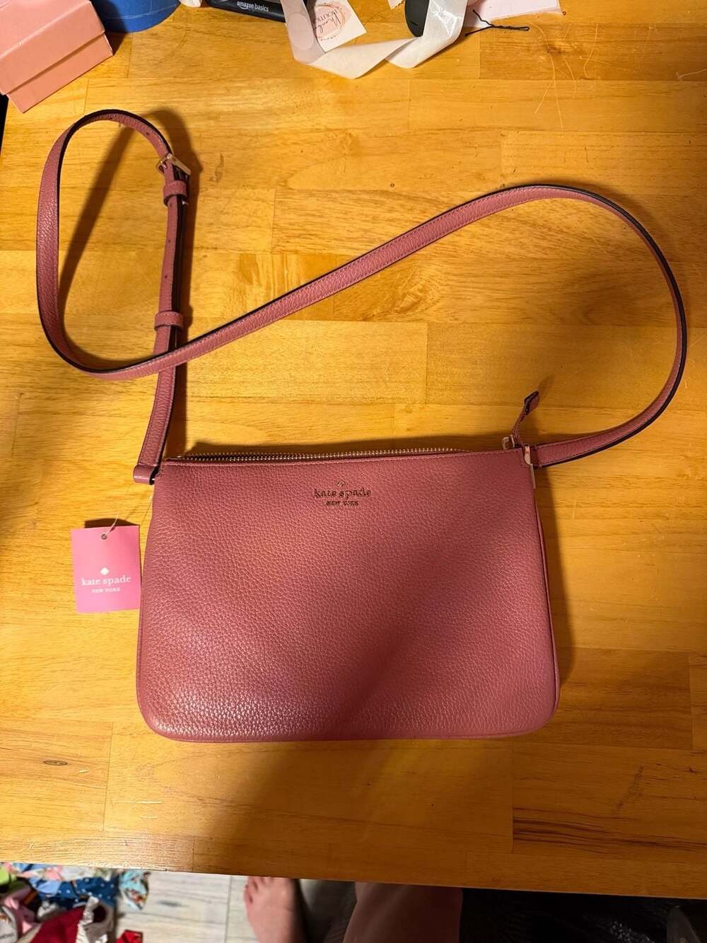 Kate Spade Leila Triple Gusset Pebbled Leather Crossbody Bag
